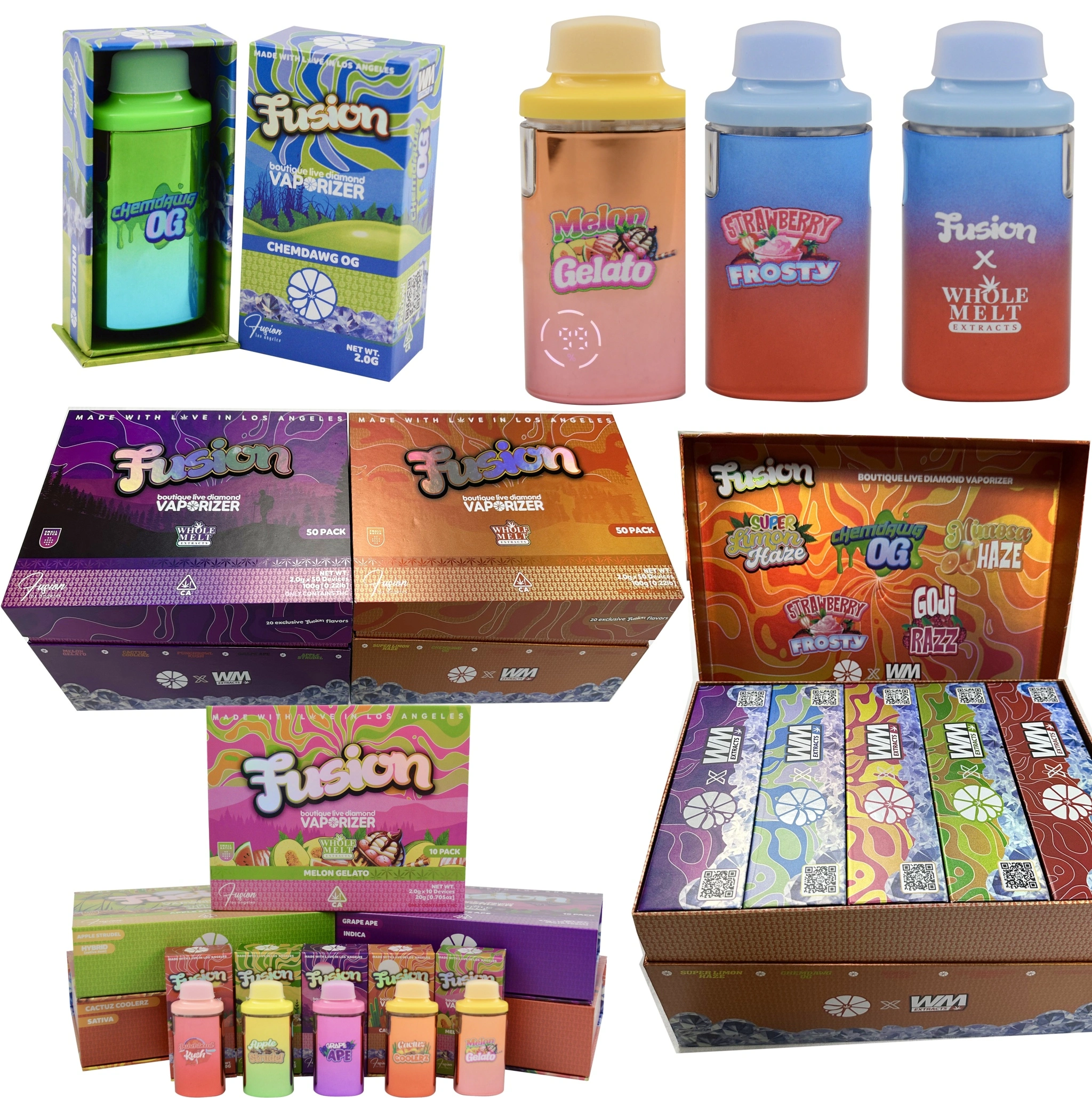 wholesale fusion x whole melt 2g disposable